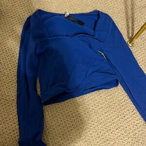 Free people long sleeve cropped workout top